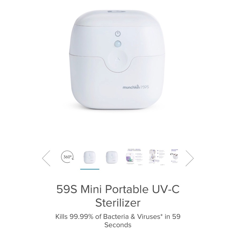 Munchkin 59S mini UV-C sterilizer.